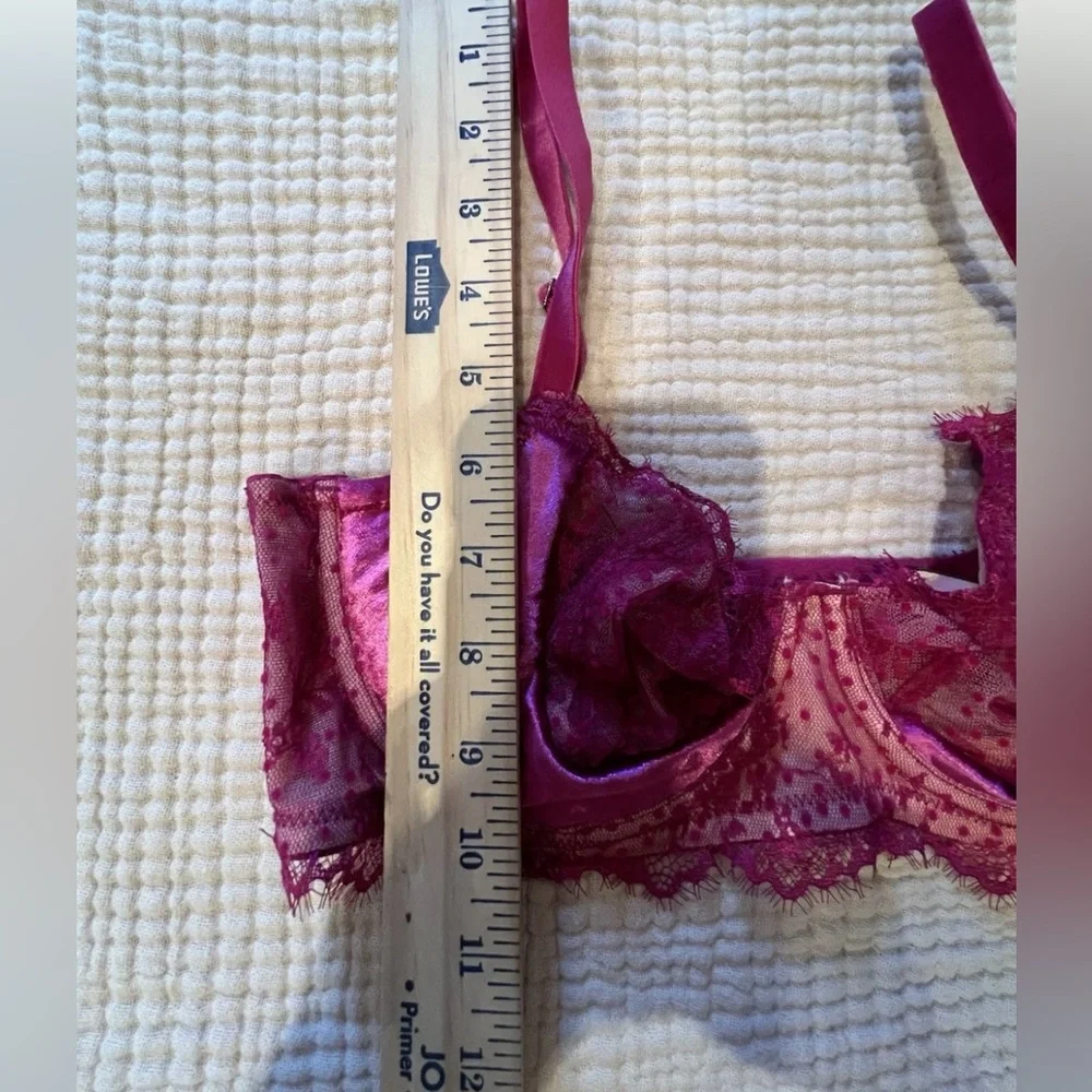 Victoria's Secret Dream Angels Push-Up W/O Padding Bra 34D Velvet Fuchsia Pink - Picture 14 of 14